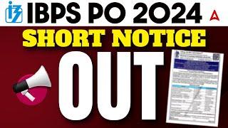 IBPS PO Notification 2024 | IBPS PO Short Notice Out | IBPS PO Important Dates 2024