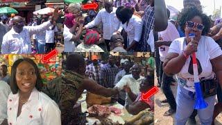 Aww Watch What Dr Bawumia did to John Mahama at Kaneshie Market with Market women & Drivers