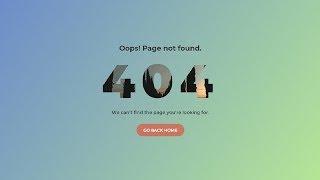 Create a 404 Error Page Using HTML & CSS