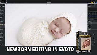 Newborn editing in Evoto Ai - using the LSP Actions presets