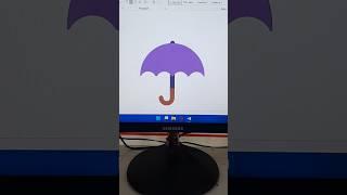 UMBRELLA️ DRAWING IN MS WORD. #shortvideo #shorts #jiteachedu