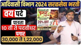 आदिवासी विभाग जाहिरात अशी असणार भरती | Adivasi  Vibhag vacancy 2024 by Vithhal Kangane Sir