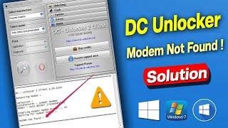 DC Unlocker Modem Not Found Soluton | DC Unlocker Modem Not Found All Windows Solution By Tech Tube