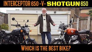 Royal Enfield INTERCEPTOR 650 -V- SHOTGUN 650! Side by Side Comparison which should YOU Buy?