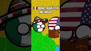 México hace su TAREA con E.E.U.U (Humor) #countryballs #mexico #usa #humordepaises #xd