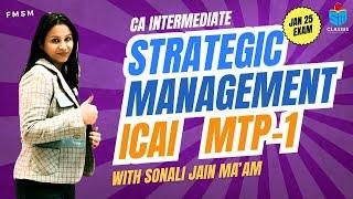 FMSM | Strategic Management ICAI Questions for Jan 25 Exam | CA Inter MTP-1 | Sonali Jain Ma'am