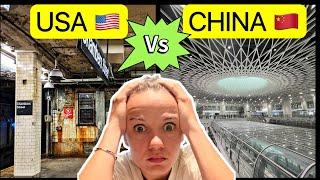 Living in China vs Living in America || 中国vs美国。。 我很震惊