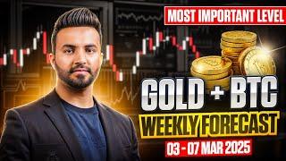 GOLD & BTC Weekly Forecast in Hindi/Urdu | 3 - 7 March 2025 | MSB FX