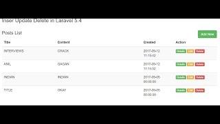 How can insert, update and delete (CRUD) in Laravel 5.4 (IN HINDI) Part-2