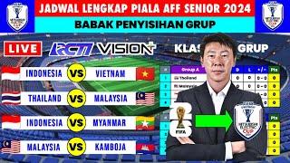 Jadwal Piala AFF Senior 2024 - Indonesia vs Vietnam - Thailand vs Malaysia - Piala AFF 2024