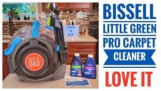 I LOVE Bissell Little Green Pro Portable Carpet Spot Cleaner REVIEW Removes Chocolate Jelly Ketchup