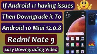 Downgrade Redmi Note 9 to Android 10 Miui 12.0.8