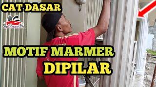 CAT DASAR MOTIF MARMER DIPILAR/UNTUK EKSTERIOR