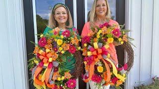 How to Make a Bright & Colorful Wreath for Summer