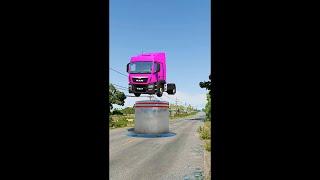 Live Mix Colour Truck vs BollardCrash #shorts #beamngdrive #live #games #viral #trending #livestream