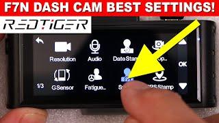 RedTiger F7N Dash Cam Full Menu & Recommended Settings (4K, 2K, HD, GPS, Park Mode, WIFI)