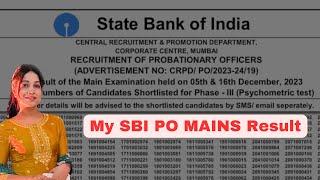 My SBI PO Mains Result #sbipo #sbipomains