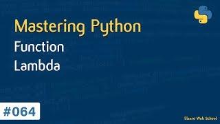 Learn Python in Arabic #064 - Function Lambda