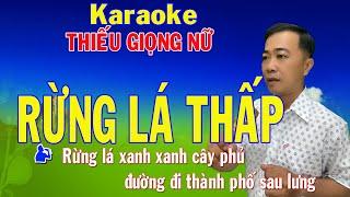 Karaoke Thiếu Giọng Nữ | RỪNG LÁ THẤP Song Ca Với Đức Thịnh  Karaoke Nhạc Sống