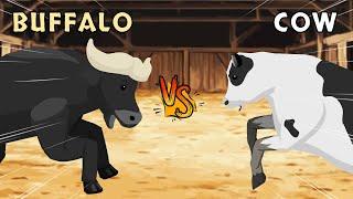 Buffalo vs Cow | Farm Animals Tournament [S1] | Animal Animation