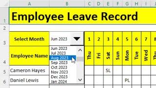 How to Create an Employee Leave Record Format (Leave Tracker) in Excel