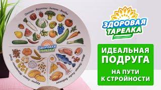 Здоровая Тарелка для похудения  22-24 см +План  Питания/ Детское меню