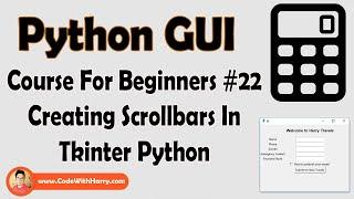 ScrollBar In Tkinter GUI | Python Tkinter GUI Tutorial In Hindi #22