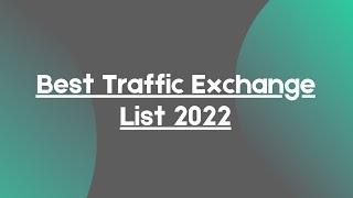 Best Traffic Exchange List 2022