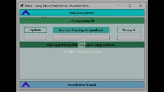 .net - TableLayoutPanel as Collapsible Panel