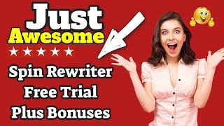 The Best Spin Rewriter Free Trial Demo - How The Best Article Rewrite Software Works (2022)