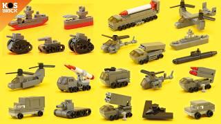 Lego Military Mini Vehicles Compilation 1 - Part 1-4 (Tutorial)