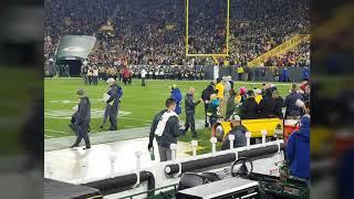 Jaylee as the Shopko Kick-Off Kid at Lambeau Field during MNF, Packers vs 49ers 10/15/18