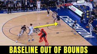 How to run a successful baseline out of bounds play