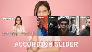 Accordion slider with background animation 