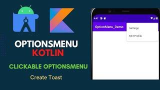 How to create Options menu | Kotlin