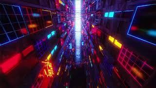 Futuristic Neon City 4K VJ Loop Video | No Copyright Motion Loop Background Video