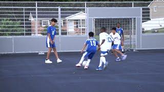 New futsal mini-pitch soccer field donated to Hampton Middle School