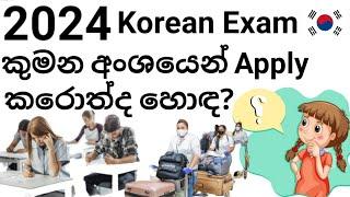 2024 Korean Exam එකට මොන අංශයෙන් Apply කරොත් ද හොඳ??? 