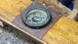 Making a shelf to displaying a compass off a boat.