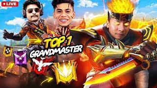 Top 1 Grandmaster Live Rank Push V Badge Youtubers  Tonde Gamer  #freefire #live