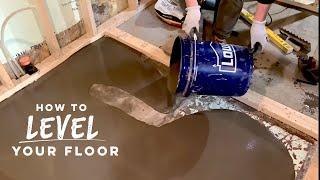 How to Level a Floor! (Self-Leveling Concrete Tutorial)