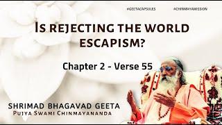 Bhagavad Geeta- Is rejecting the world escapism? Chapter 2  Verse 55 #GeetaCapsules | #Bhagavadgita