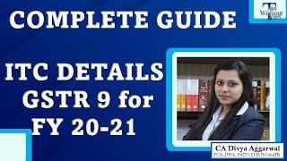 How to fill ITC details in GSTR 9 for FY 20-21| Explained with Case Studies