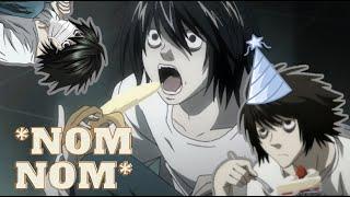 L Lawliet Eating for 2 minutes straight