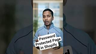 #short Make Password protect page in Shopify #shopify