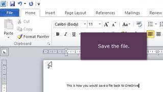 How to save files to OneDrive