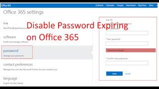 Change Office 365 Passwords to Never Expire