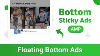 How To Add Sticky Floating Bottom Ads In AMP Site - Hindi
