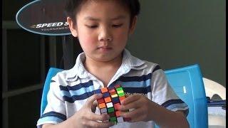 Chan Hong Lik 5 yrs old solves 4x4 rubik's cube 2:09 min