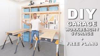 DIY GARAGE STORAGE / WORKBENCH | MODERN BUILDS